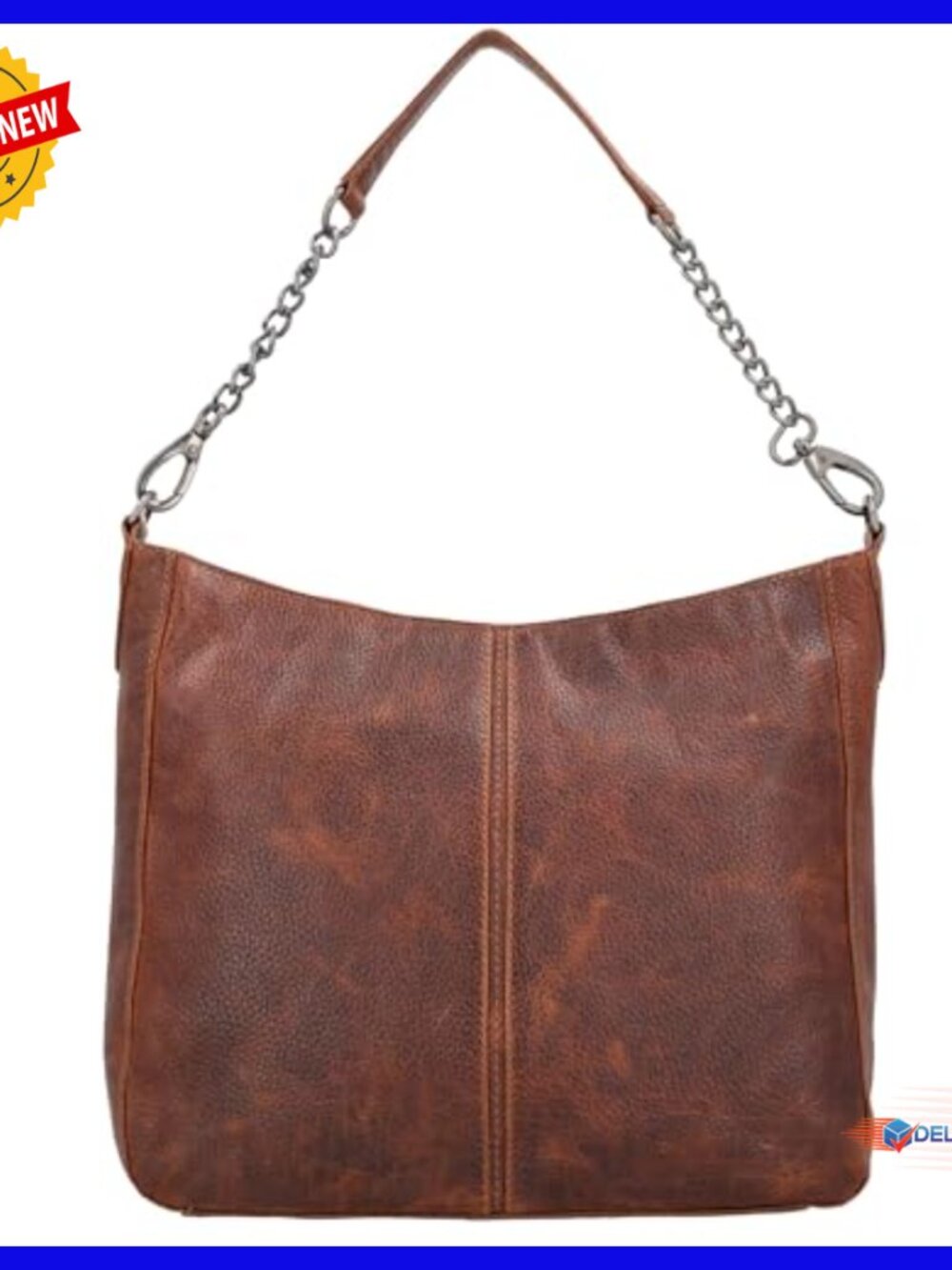 Leather Hobo Handbag with Concealed Carry Pocket and Adjustable Strap - Picture 3 of 7